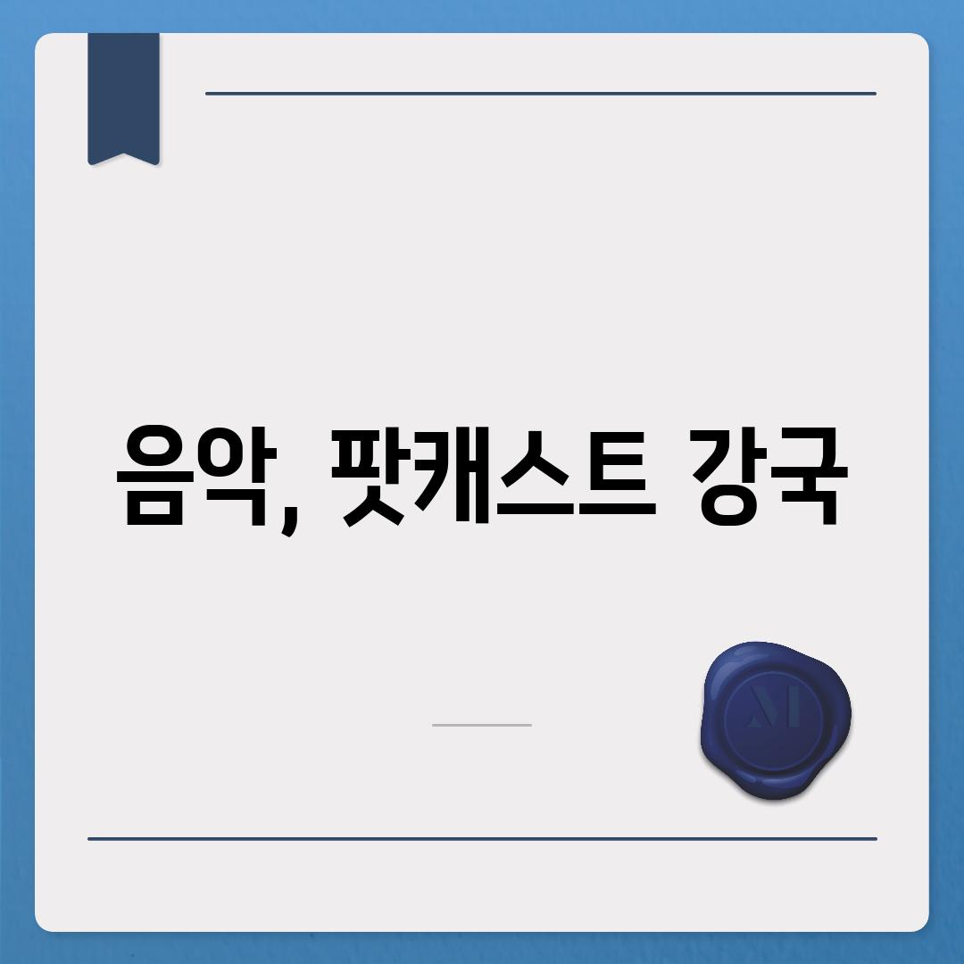 음악, 팟캐스트 강국