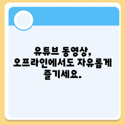 PC에서 유튜브 동영상 다운로드 및 모바일 시청까지 가능한 유튜브 음원추출 방법