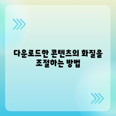 디즈니 플러스 앱 스토리지 기능 사용법 및 다운로드 화질 설정