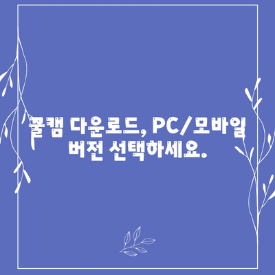 꿀캠 다운로드