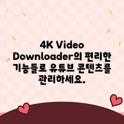 4K Video Downloader를 통한 유튜브 다운로드 및 음원 추출