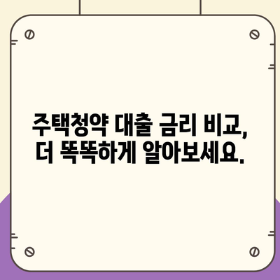 주택청약, 은행별 금리 비교 & 최저금리 찾기 | 주택청약, 금리 비교, 청약 대출, 주택담보대출