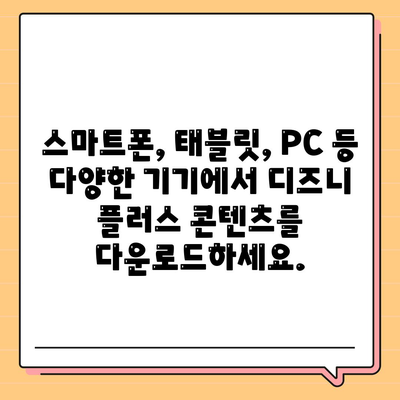 디즈니 플러스 앱 스토리지 기능 사용법 및 다운로드 화질 설정