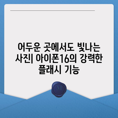 아이폰16 후면 카메라, 향상된 플래시로 저조도 사진에도 선명도 제공