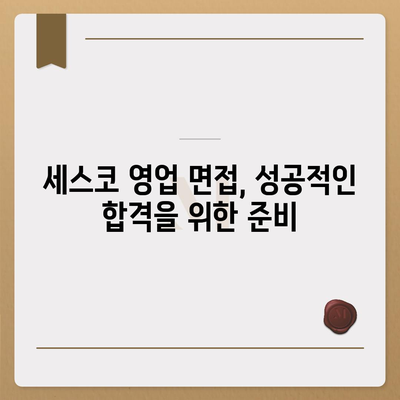 세스코 영업직| 성공적인 커리어를 위한 핵심 전략 | 세스코, 영업, 직무, 팁, 면접