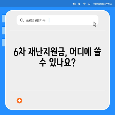 6차 재난지원금 신청부터 사용처, 잔액 조회까지 한번에! | 6차 재난지원금, 신청, 사용처, 잔액조회, 가이드