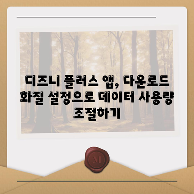 디즈니 플러스 앱 저장 기능 사용법과 다운로드 화질 설정 방법