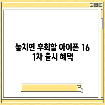 아이폰 16 한국 출시일 및 1차 출시 프로모션