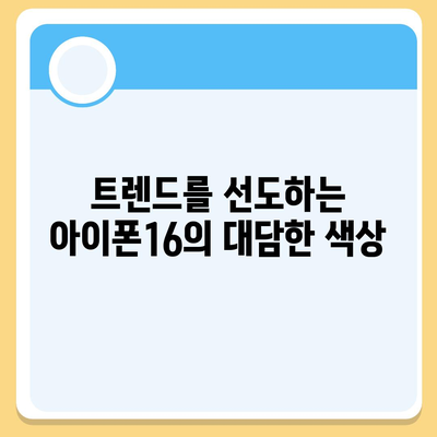 아이폰16 | 패셔니스타를 위한 색상 혁명