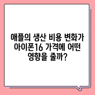 아이폰16 가격에 영향을 미치는 요인