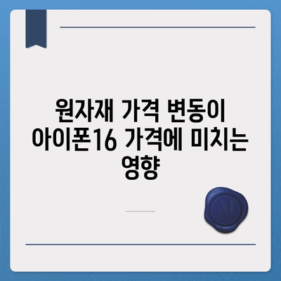 아이폰16 가격에 영향을 미치는 요인