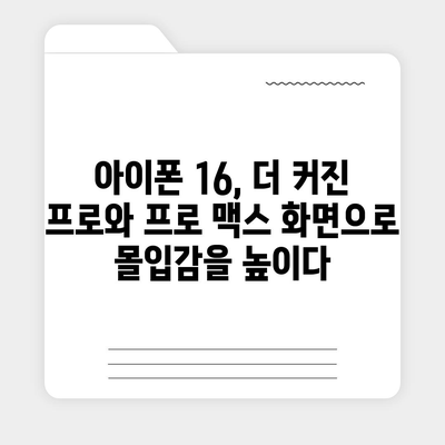 아이폰 16 시리즈의 주목할 변화 5가지 | 프로와 프로 맥스의 더 큰 화면