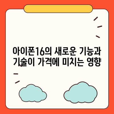 아이폰16 가격에 영향을 미치는 요인