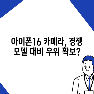 아이폰16의 카메라 성능을 벤치마크로 측정하기