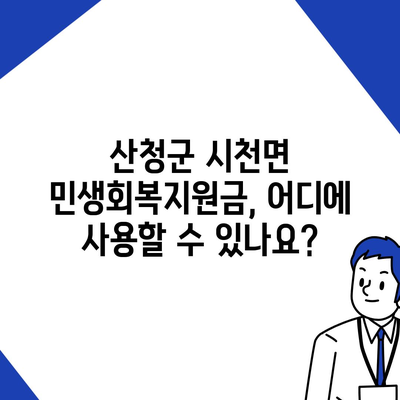 경상남도 산청군 시천면 민생회복지원금 | 신청 | 신청방법 | 대상 | 지급일 | 사용처 | 전국민 | 이재명 | 2024