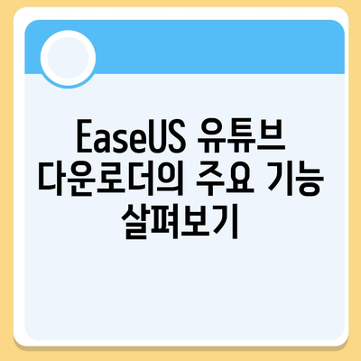 유튜브 동영상 저장하는 EaseUS 유튜브 다운로더