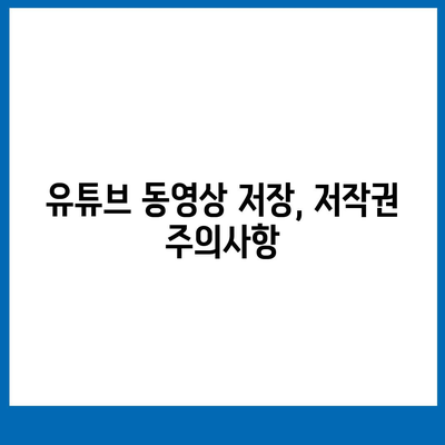 유튜브 동영상 저장의 프리미엄 기술