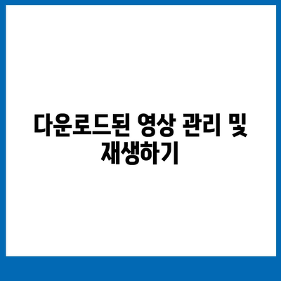 유튜브 영상 다운로드방법 EaseUS Video Downloader 사용법