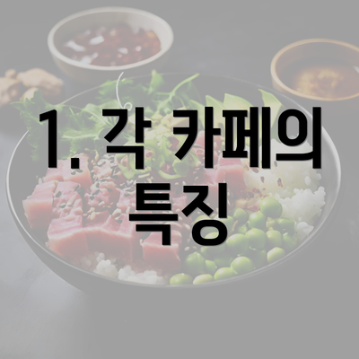 1. 각 카페의 특징