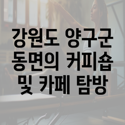 강원도 양구군 동면의 커피숍 및 카페 탐방