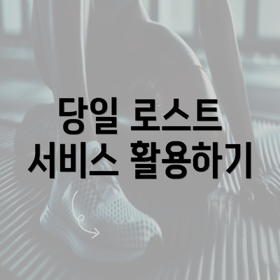 당일 로스트 서비스 활용하기