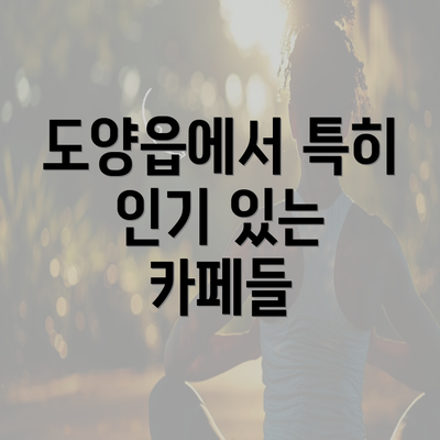 도양읍에서 특히 인기 있는 카페들