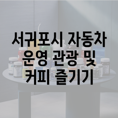 서귀포시 자동차 운영 관광 및 커피 즐기기