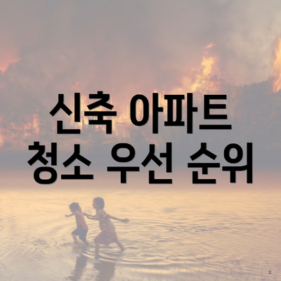 신축 아파트 청소 우선 순위