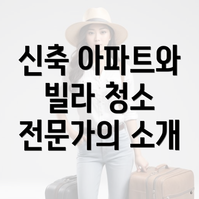 신축 아파트와 빌라 청소 전문가의 소개