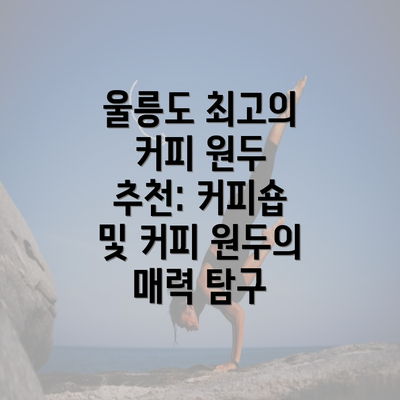 울릉도 최고의 커피 원두 추천: 커피숍 및 커피 원두의 매력 탐구