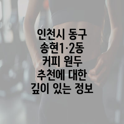 인천시 동구 송현1·2동 커피 원두 추천에 대한 깊이 있는 정보