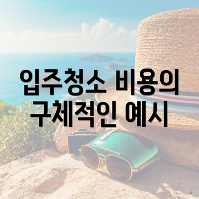 입주청소 비용의 구체적인 예시