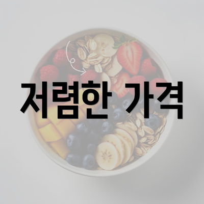 저렴한 가격