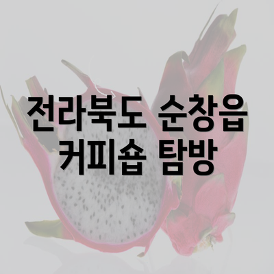 전라북도 순창읍 커피숍 탐방