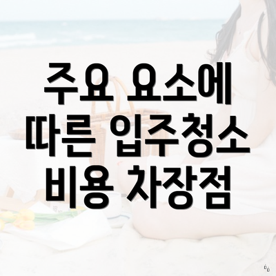 주요 요소에 따른 입주청소 비용 차장점