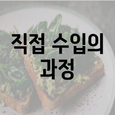 직접 수입의 과정