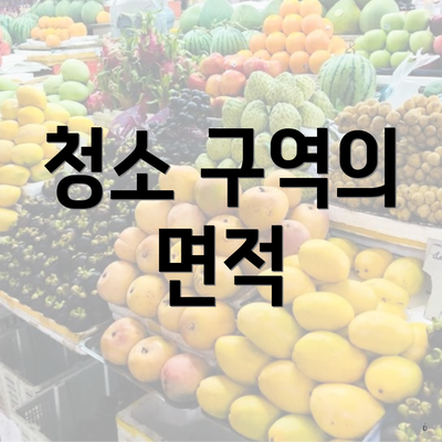 청소 구역의 면적