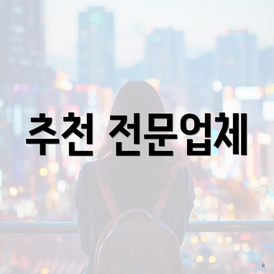 추천 전문업체