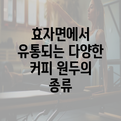 효자면에서 유통되는 다양한 커피 원두의 종류