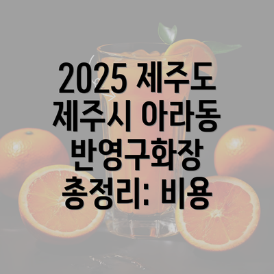 2025 제주도 제주시 아라동 반영구화장 총정리: 비용