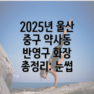 2025년 울산 중구 약사동 반영구 화장 총정리: 눈썹