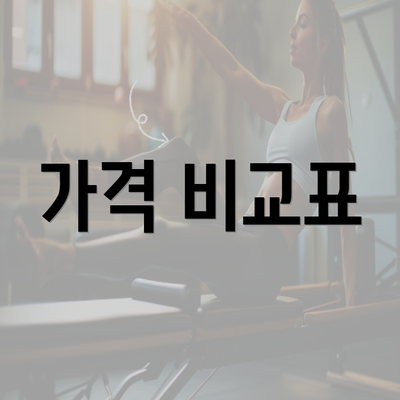 가격 비교표