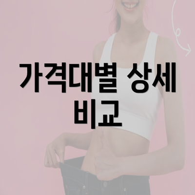 가격대별 상세 비교