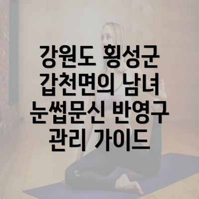 강원도 횡성군 갑천면의 남녀 눈썹문신 반영구 관리 가이드