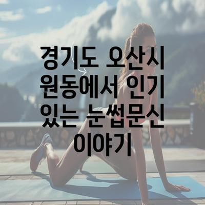 경기도 오산시 원동에서 인기 있는 눈썹문신 이야기