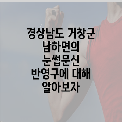 경상남도 거창군 남하면의 눈썹문신 반영구에 대해 알아보자