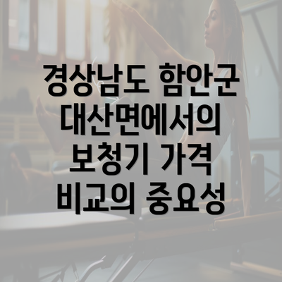 경상남도 함안군 대산면에서의 보청기 가격 비교의 중요성