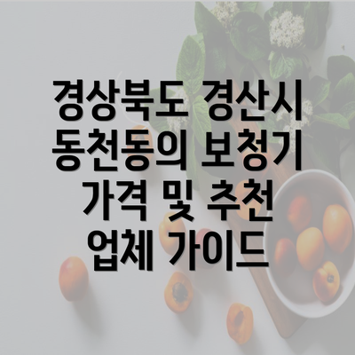 경상북도 경산시 동천동의 보청기 가격 및 추천 업체 가이드