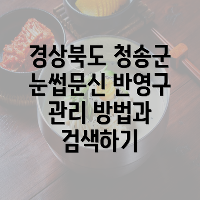 경상북도 청송군 눈썹문신 반영구 관리 방법과 검색하기