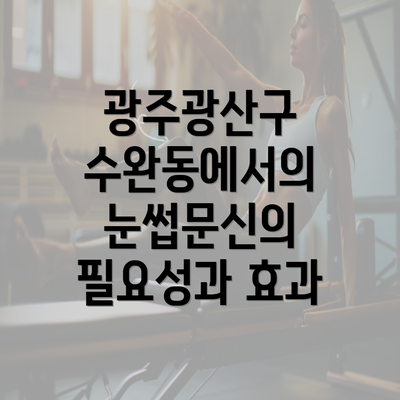 광주광산구 수완동에서의 눈썹문신의 필요성과 효과